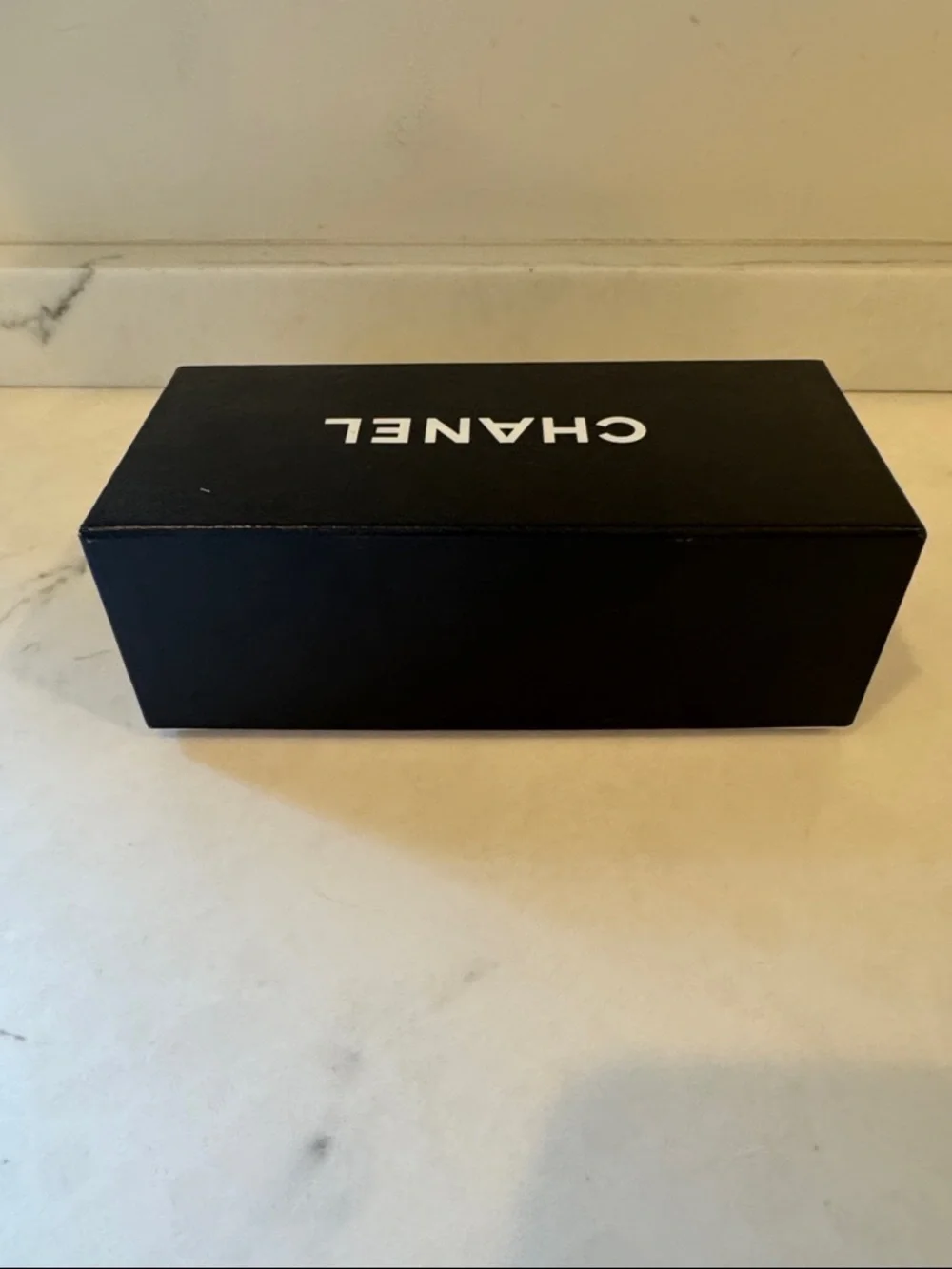CHANEL Black and White Logo Box 7.5x3.5x2.5